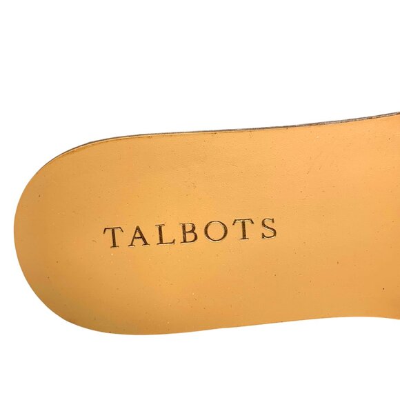 Talbots Hannah Persian Pink Vachetta Leather Slides - Picture 3 of 9